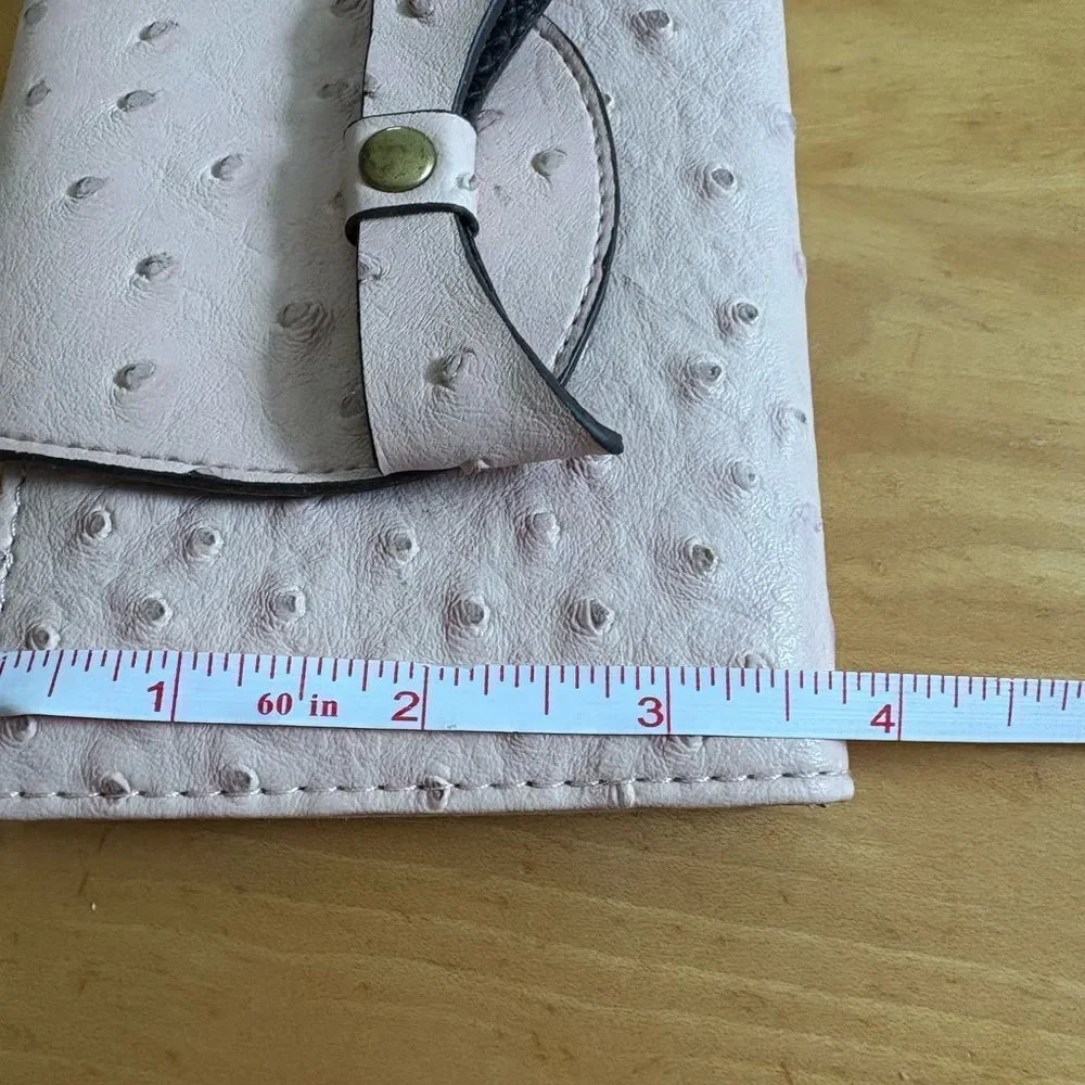 NWT Faux Ostrich Wristlet/Wallet in Pink